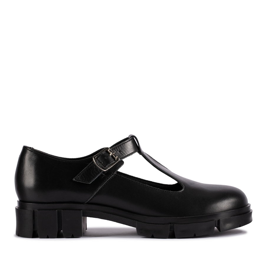 Clarks - Teala Bar - Black Leather - Shoes