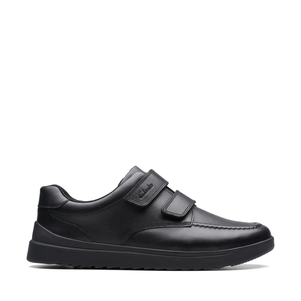 Clarks Goal Style Y Black Leather School Shoes