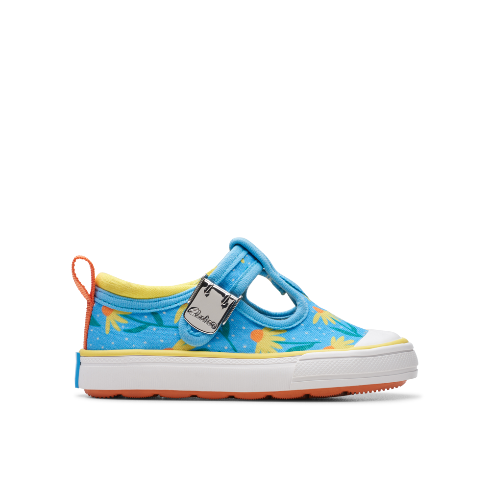 Clarks - FoxingBloom T. - Blue Print - Canvas Shoes