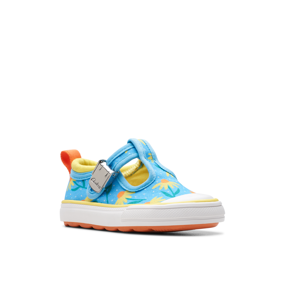 Clarks - FoxingBloom T. - Blue Print - Canvas Shoes