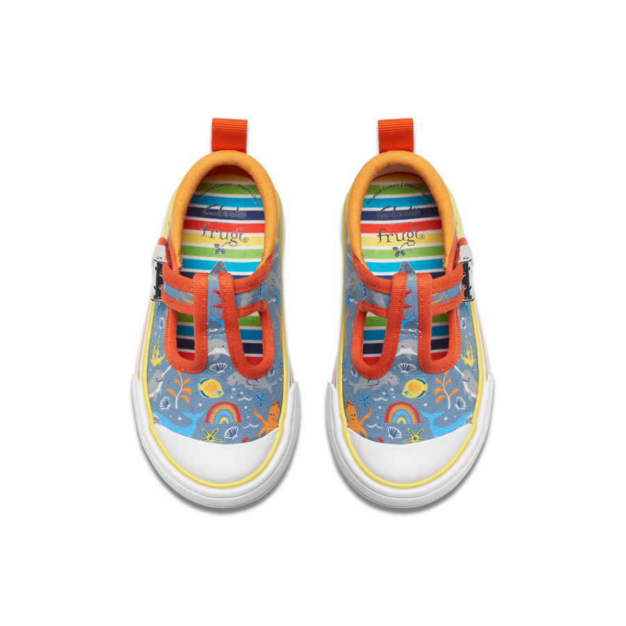 Clarks - Foxing Fish T - Grey Print - Canvas Shoes