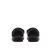 Clarks - Lock Magic K. - Black Leather - School Shoes