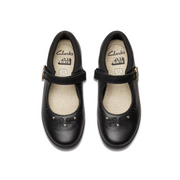 Clarks - Lock Magic K. - Black Leather - School Shoes