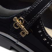Clarks - Lock Magic K - Black Patent  - School Shoes