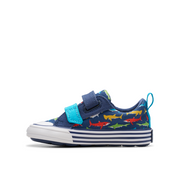 Clarks - Foxing Ocean T - Navy Print - Canvas Shoes