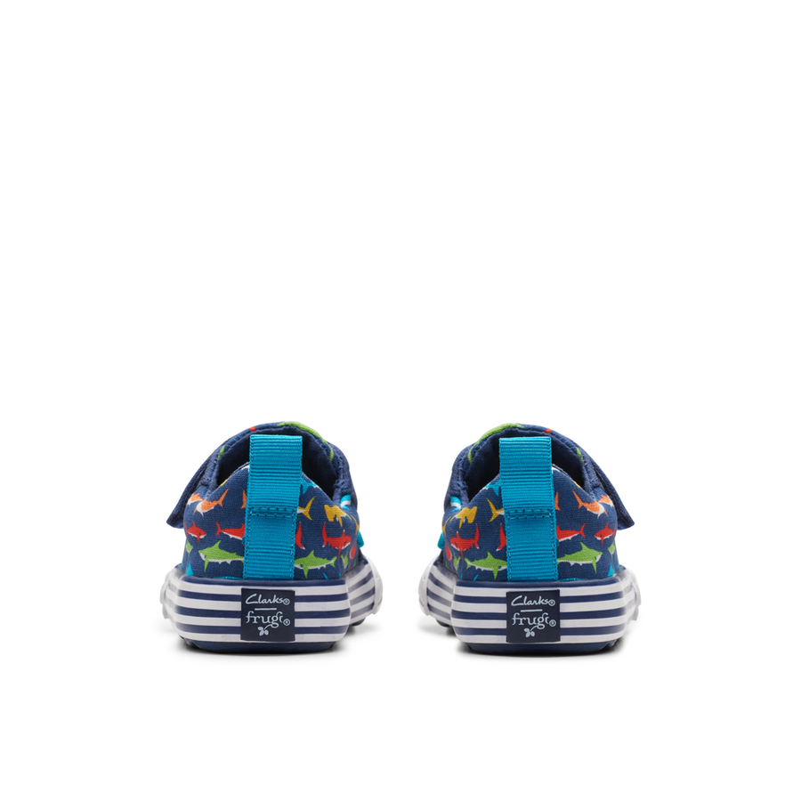 Clarks - Foxing Ocean T - Navy Print - Canvas Shoes