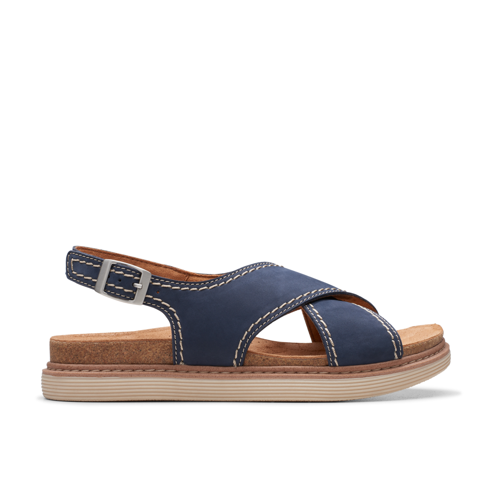 Clarks - Arwell Sling - Navy Nubuck - Shoes