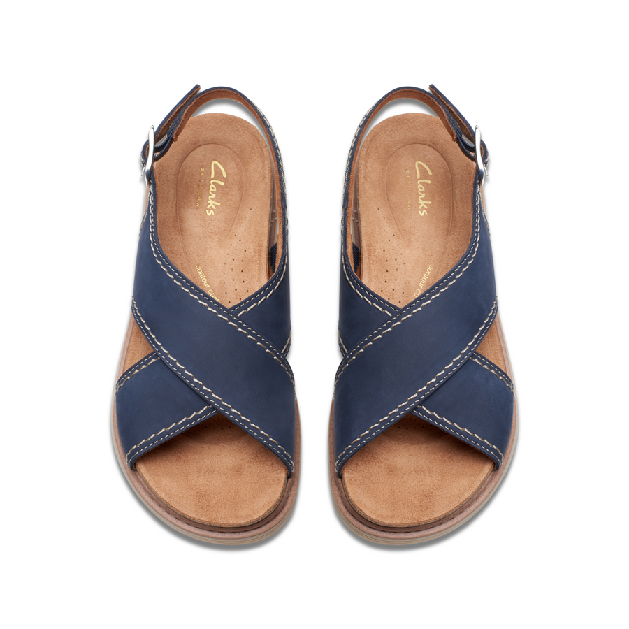 Clarks - Arwell Sling - Navy Nubuck - Shoes