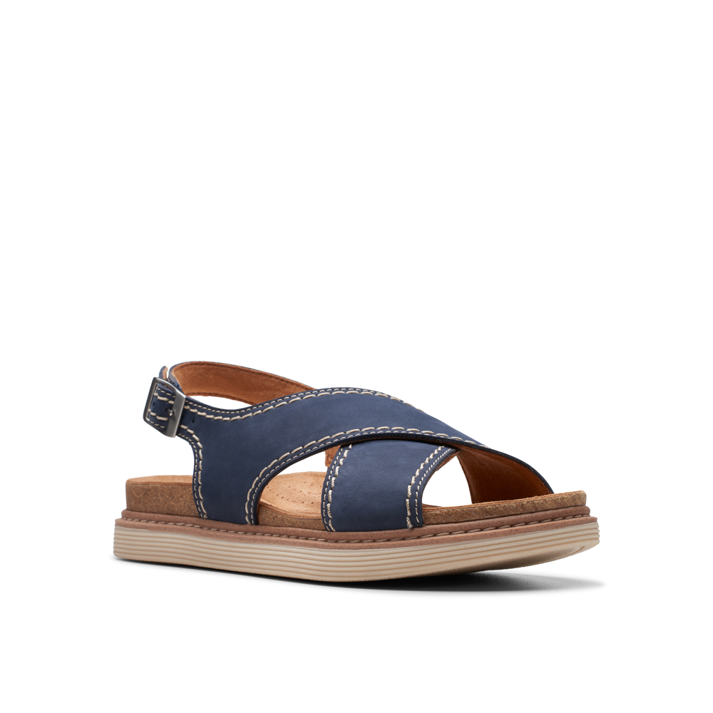 Clarks - Arwell Sling - Navy Nubuck - Shoes