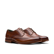 Clarks - Craft James Tip - Mid Tan - Shoes