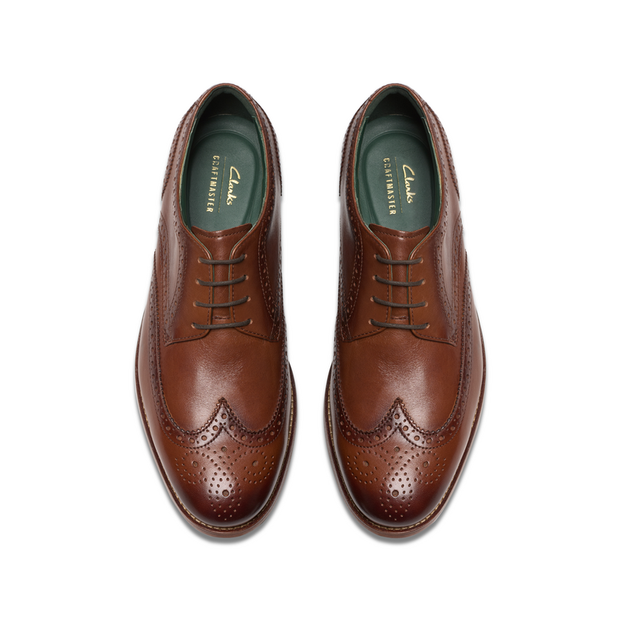 Clarks - Craft James Tip - Mid Tan - Shoes