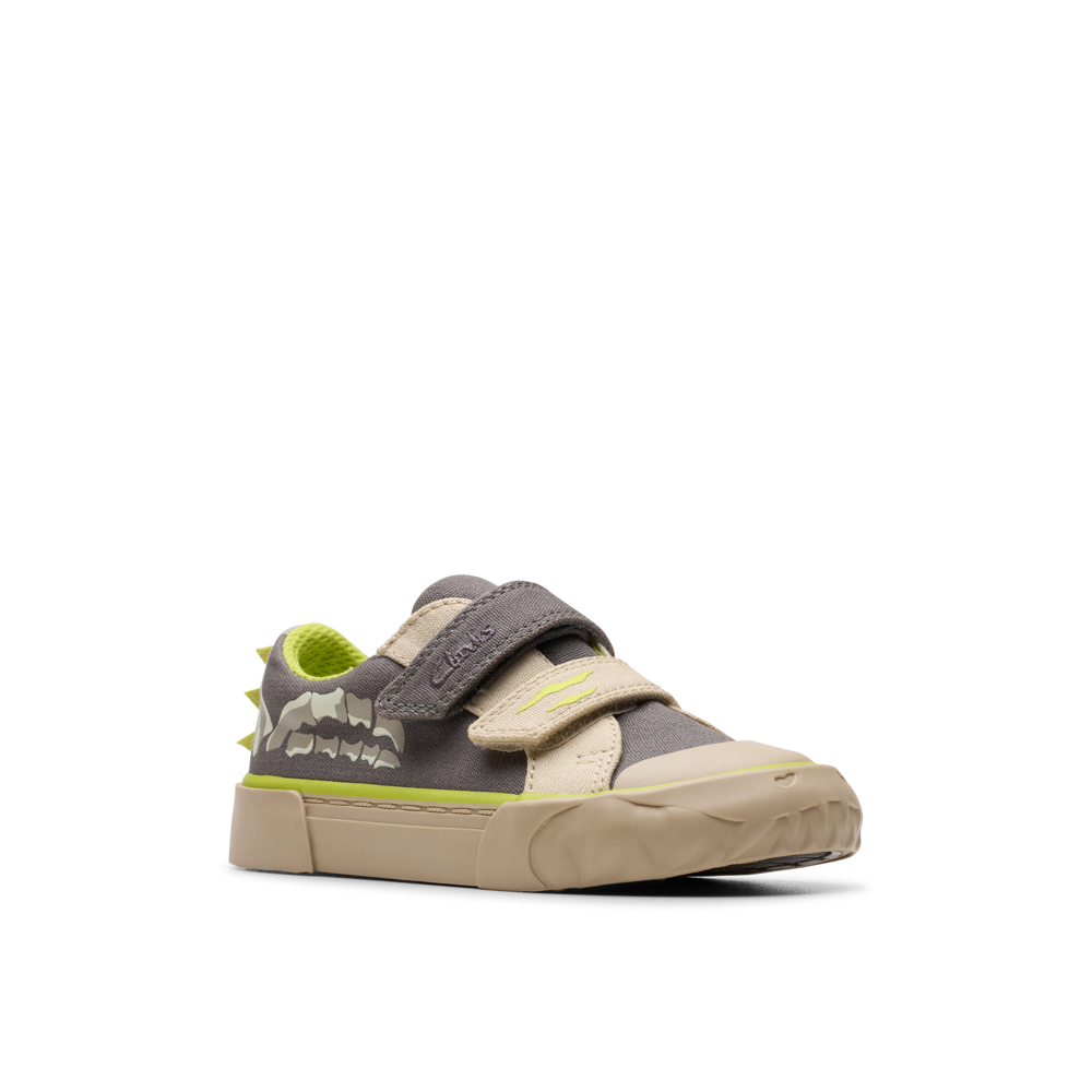 Clarks - Foxing Stomp T - Grey Canvas - Canvas Shoes