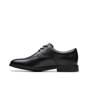 Clarks - Jonwin Loop Y - Black Leather  - School Shoes