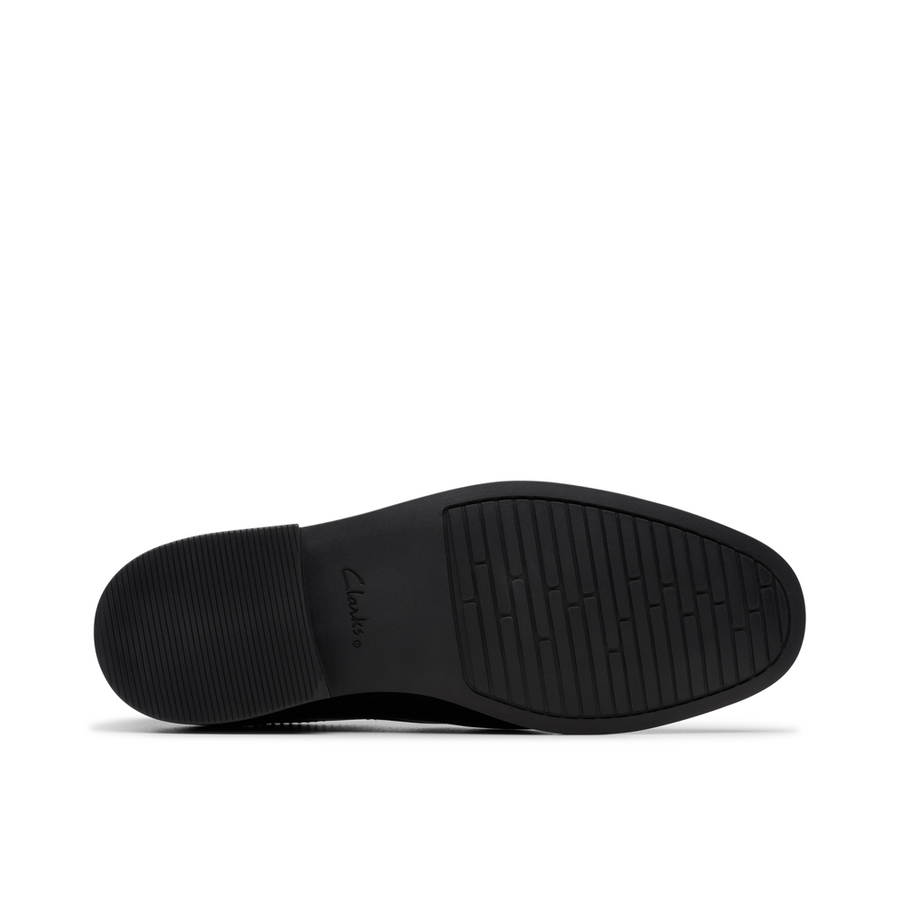 Clarks - Jonwin Loop Y - Black Leather  - School Shoes