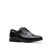 Clarks - Jonwin Loop Y - Black Leather  - School Shoes