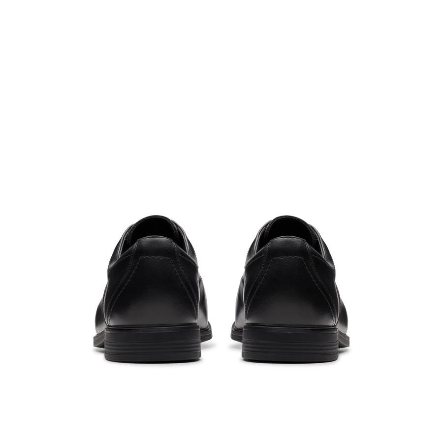 Clarks - Jonwin Loop Y - Black Leather  - School Shoes