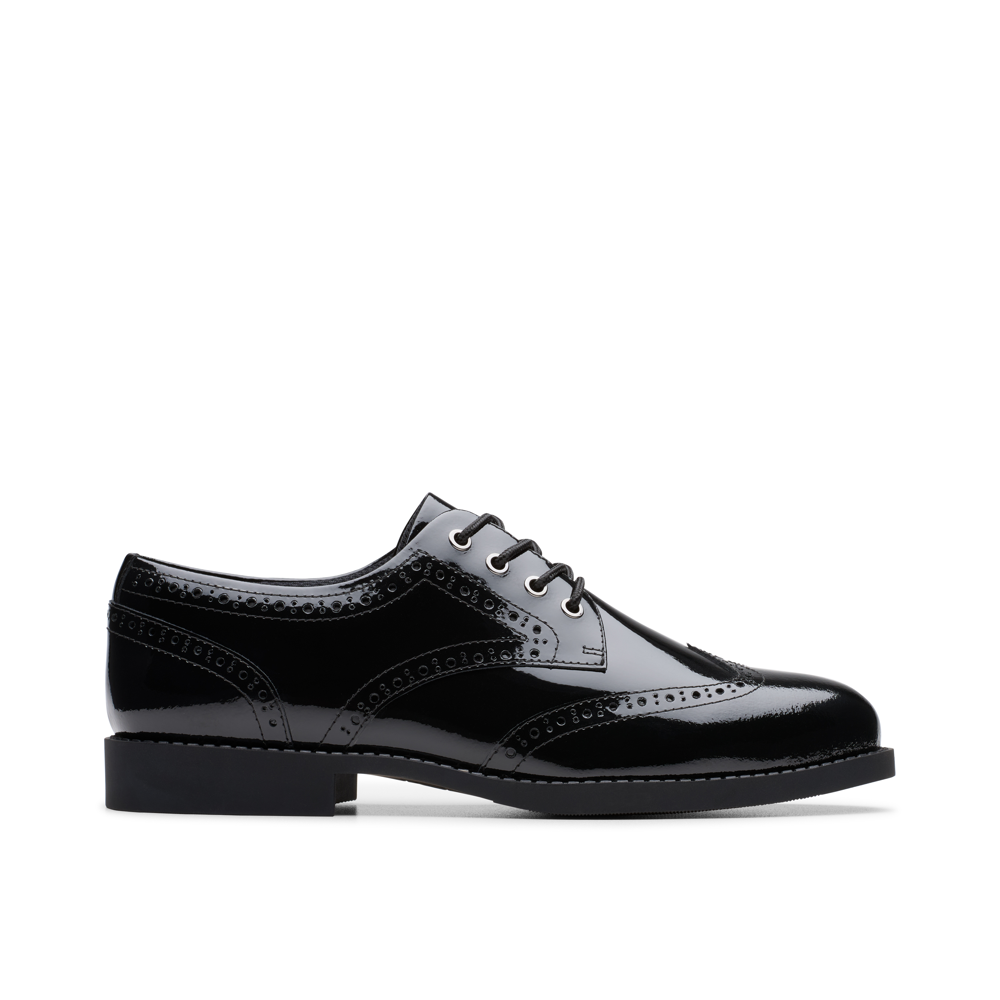 Clarks - Tapa Pure Y - Black Patent  - School Shoes