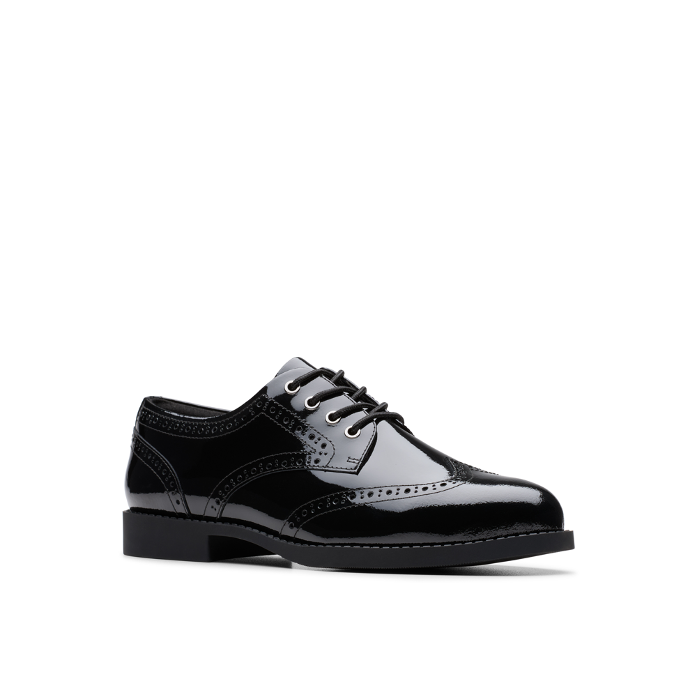 Clarks - Tapa Pure Y - Black Patent  - School Shoes