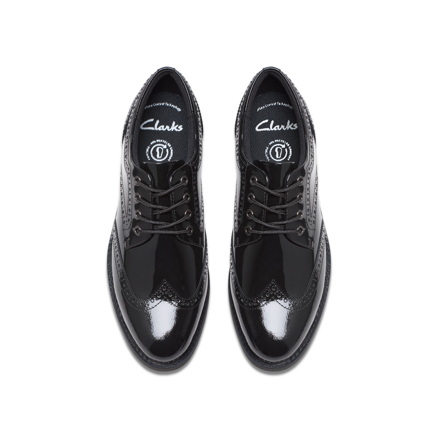 Clarks - Tapa Pure Y - Black Patent  - School Shoes