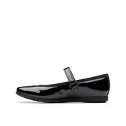 Clarks - Dance Wish K - Black Patent  - School Shoes