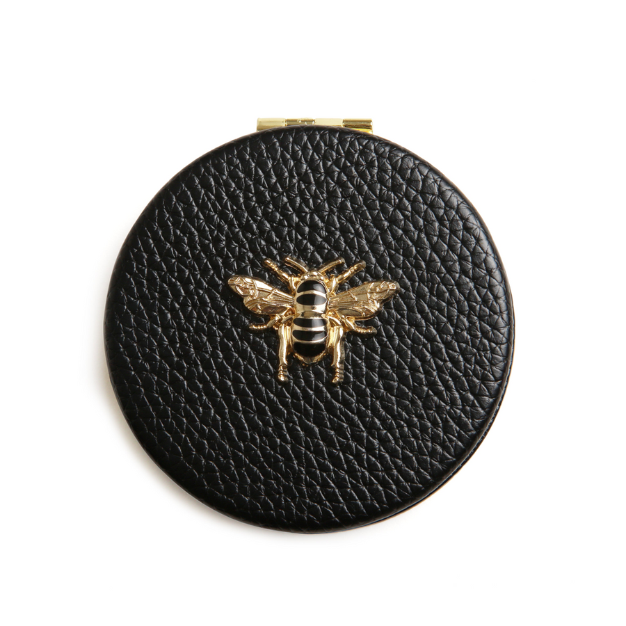 Alice Wheeler - Round Compact Mirror - Black  - Mirrors