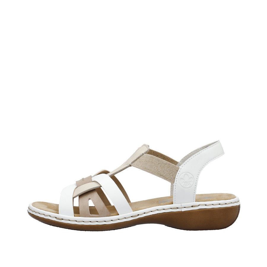 Rieker - 65918-81 - Pebble/Altrosa/Weiss - Sandals