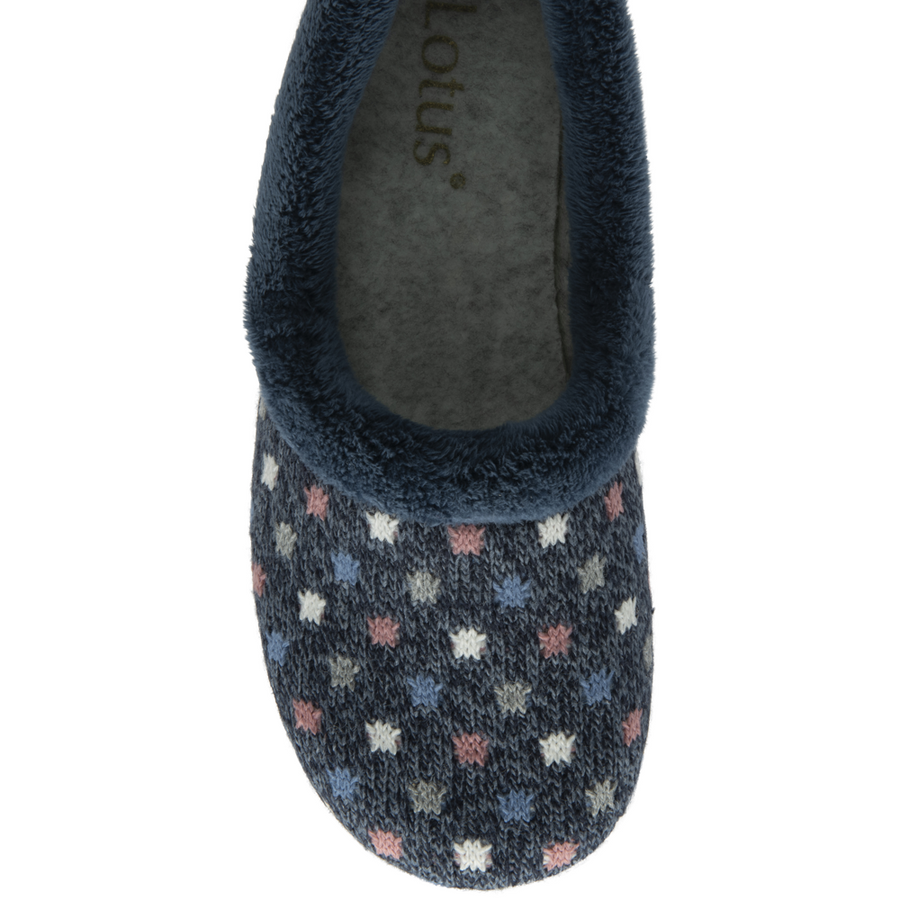 Lotus - Amparo - ULH132DE - Navy  - Slippers