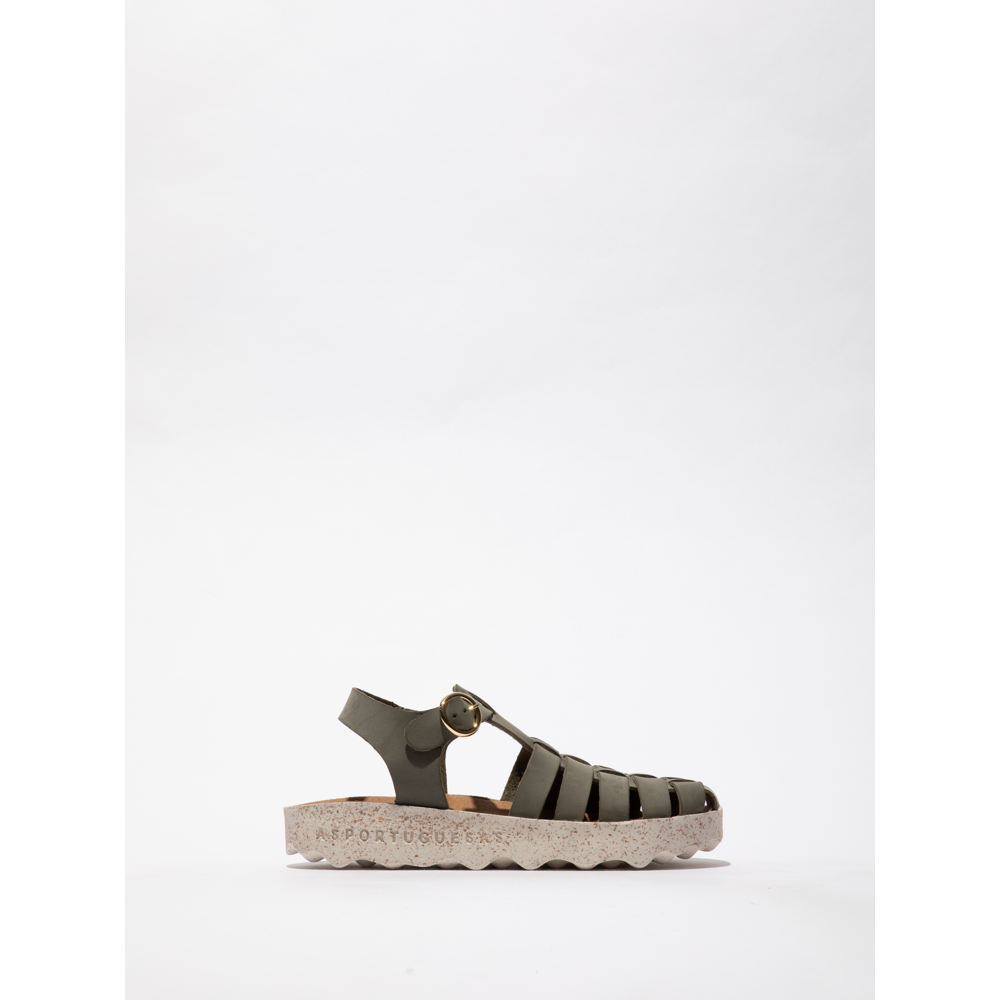 Asportuguesas - Calix L - Crazy Nubuck - Khaki - Sandals