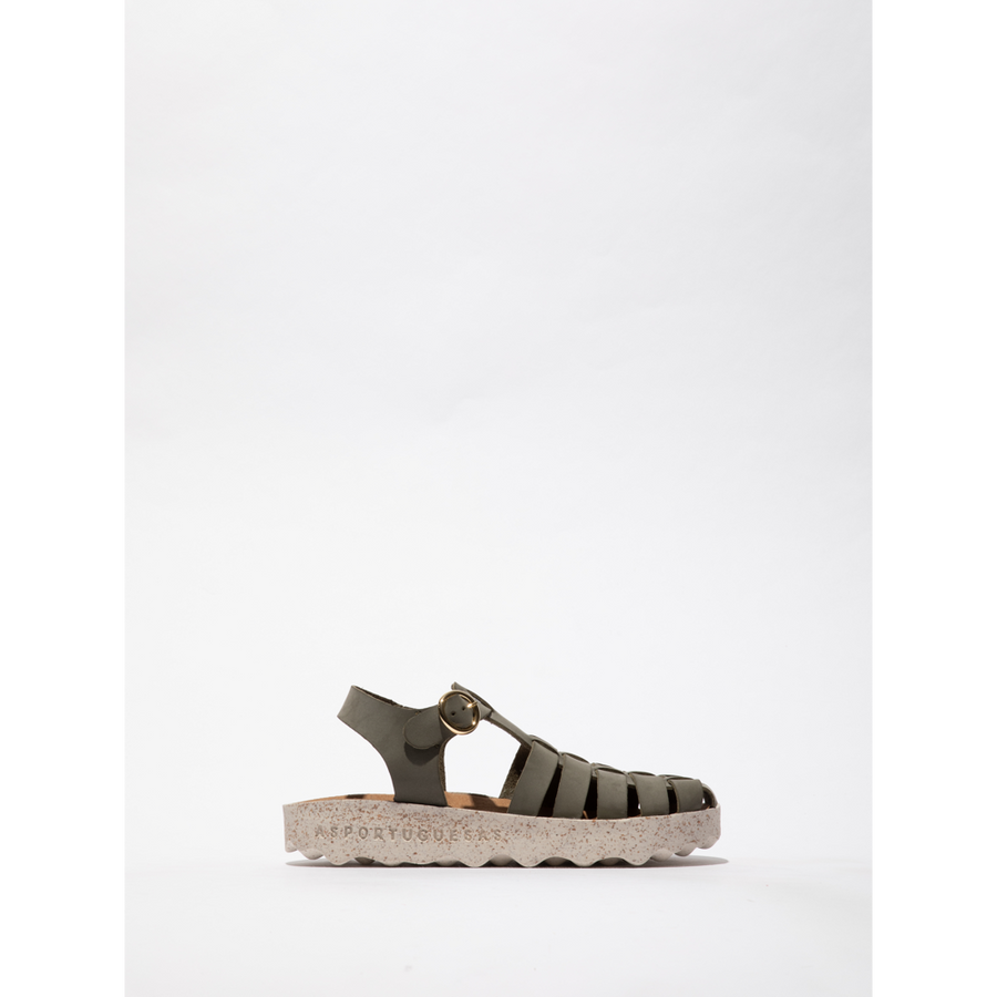 Asportuguesas - Calix L - Crazy Nubuck - Khaki - Sandals
