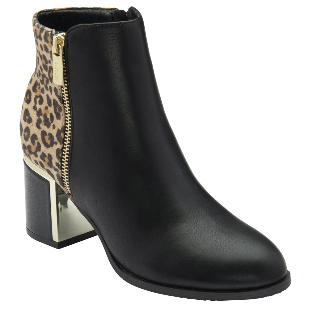 Lotus - Athens  - ULB456BX - Black/Leopard - Boots