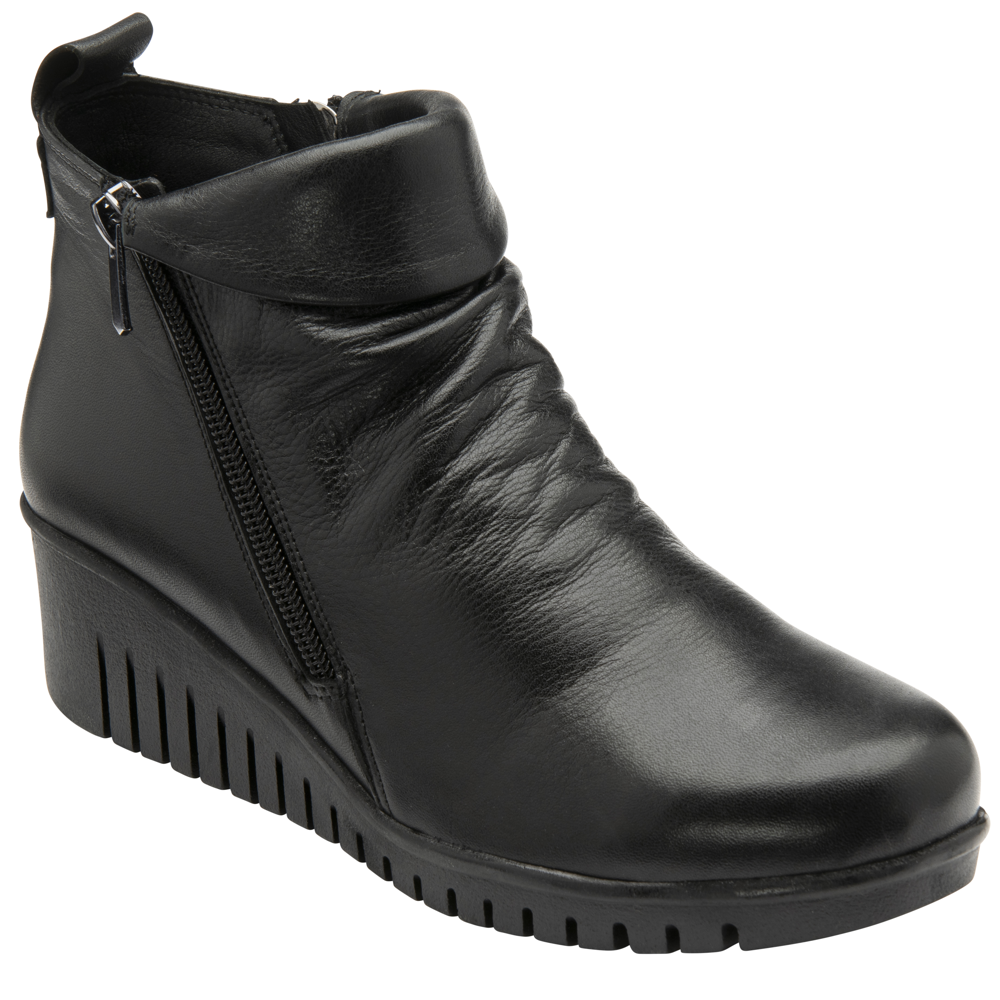 Lotus Cordelia Black Leather Boots