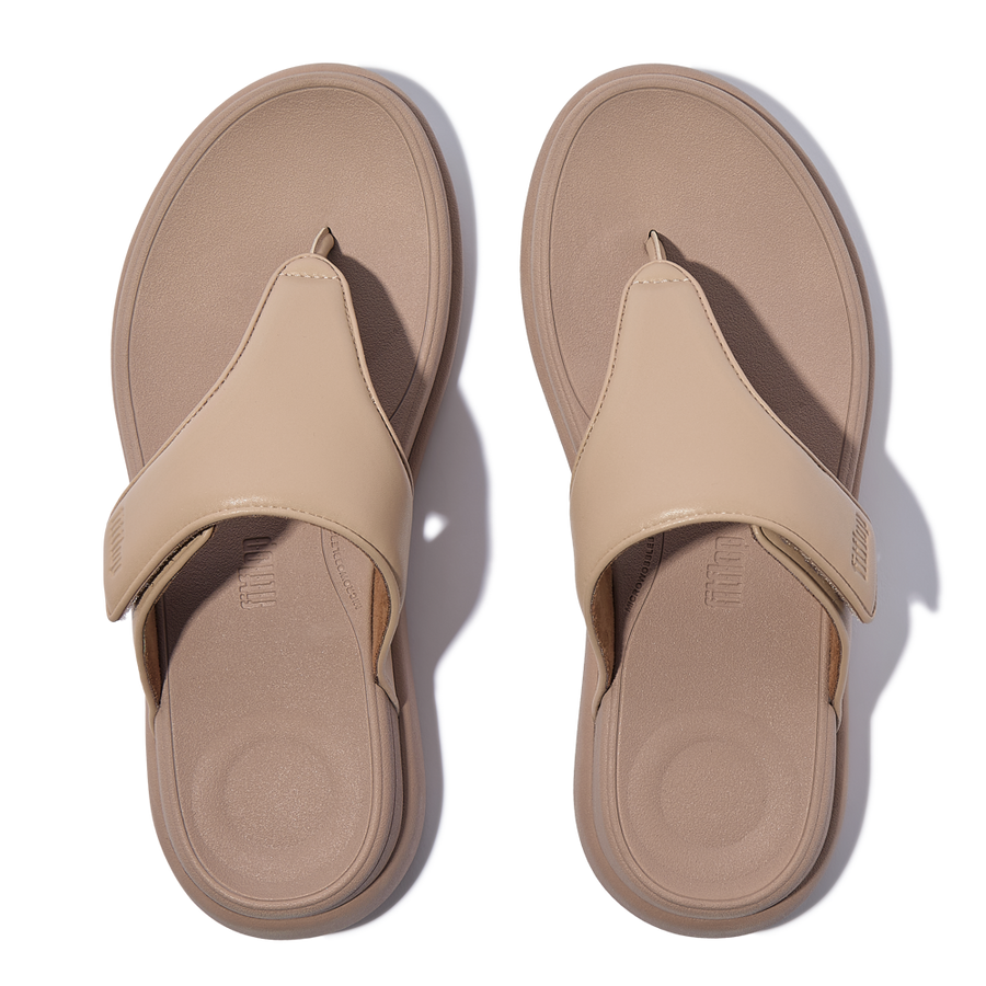 FitFlop - F-Mode Go Adjustable Flatform - Classic Beige - Sandals