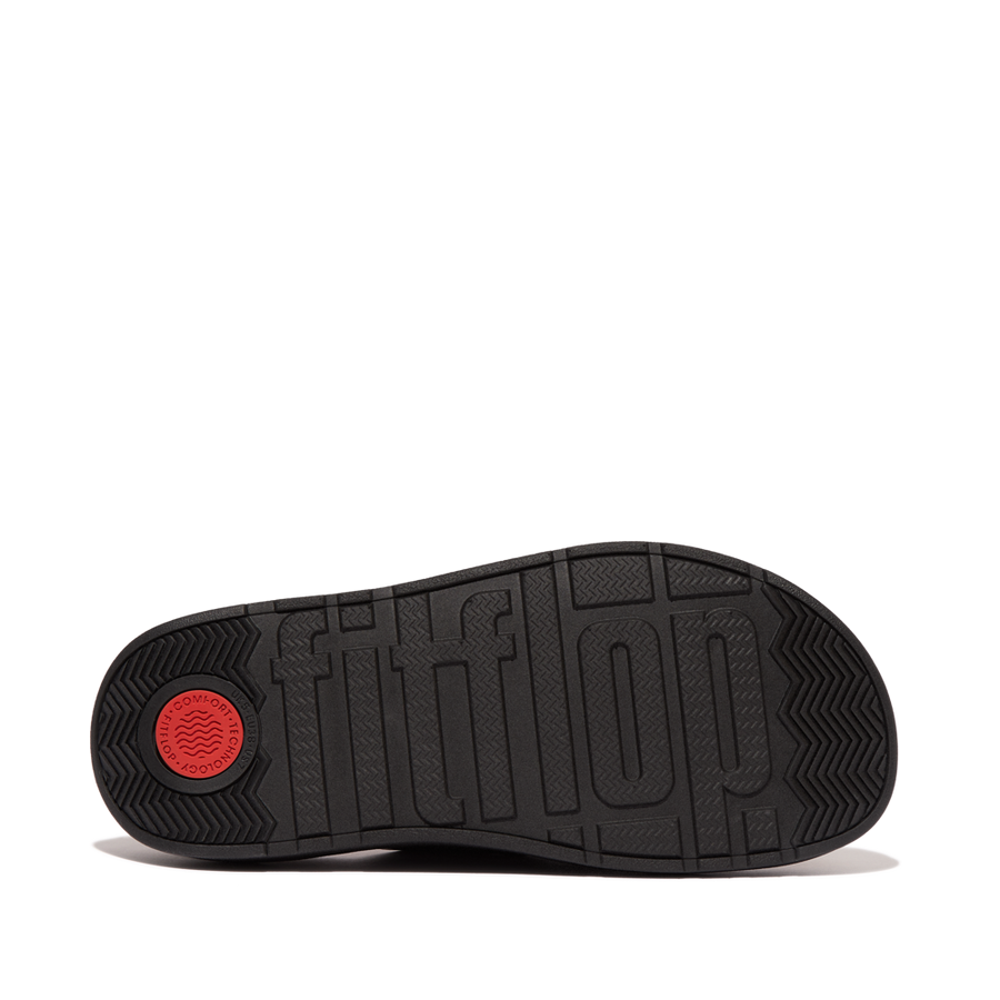 FitFlop - Gen-Ff Buckle Two-Bar Leather Slides - Black - Sandals