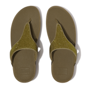 FitFlop - Lulu Crystal Embellished Toe-Post - Metallic Camo-Green - Sandals