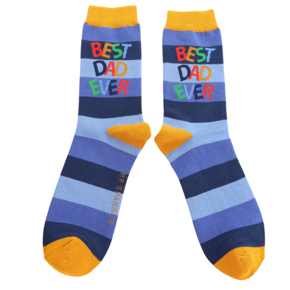 Miss Sparrow - Mr Sparrow Best Dad  - Blue - Socks