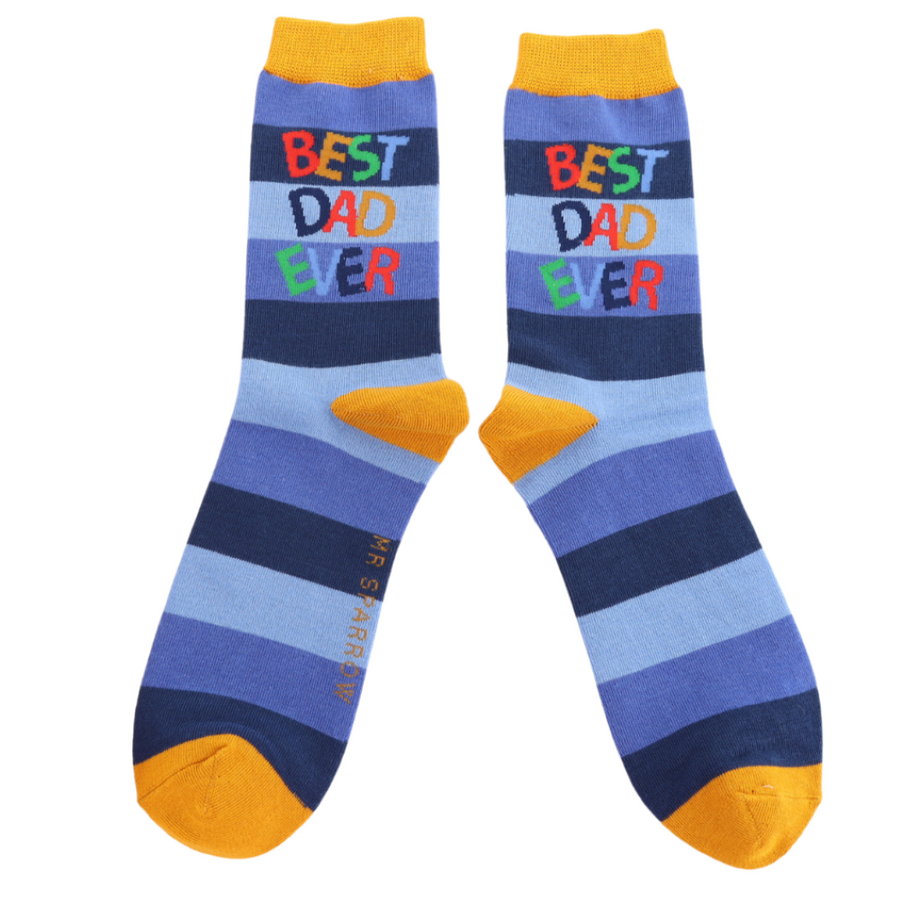 Miss Sparrow - Mr Sparrow Best Dad  - Blue - Socks