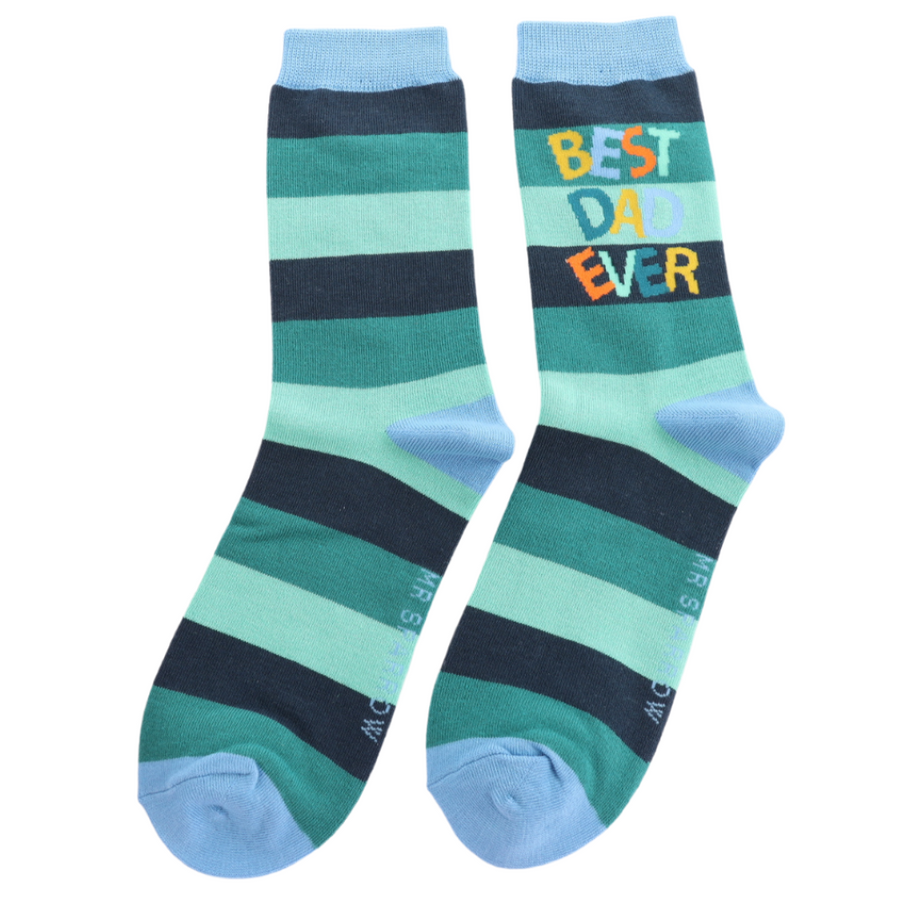 Miss Sparrow - Mr Sparrow Best Dad  - Green  - Socks