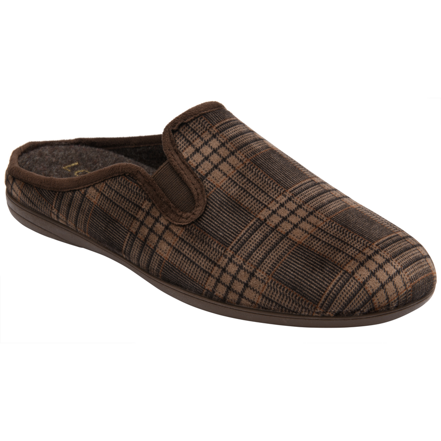 Lotus - Rickardo - Brown Check - Slippers