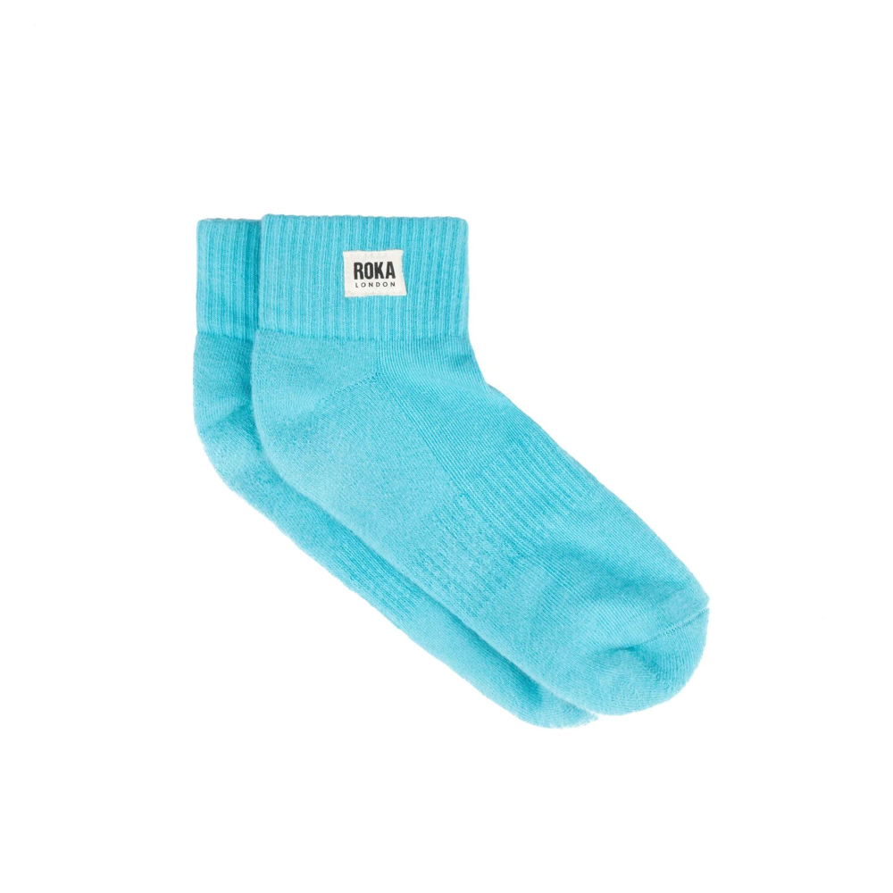 Roka - Wembley Aquatic Awe Crop Sock Womens Organic Cotton - Socks