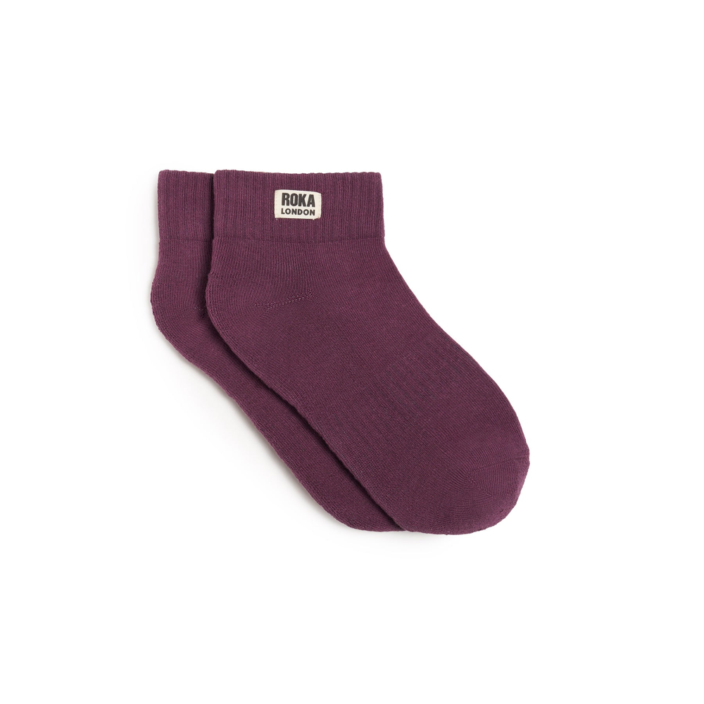 Roka - Wembley Berry Crop Sock Womens Organic Cotton - Socks
