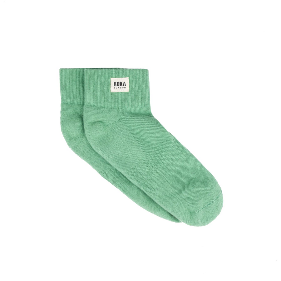 Roka - Wembley Matcha Crop Sock Womens Organic Cotton - Socks