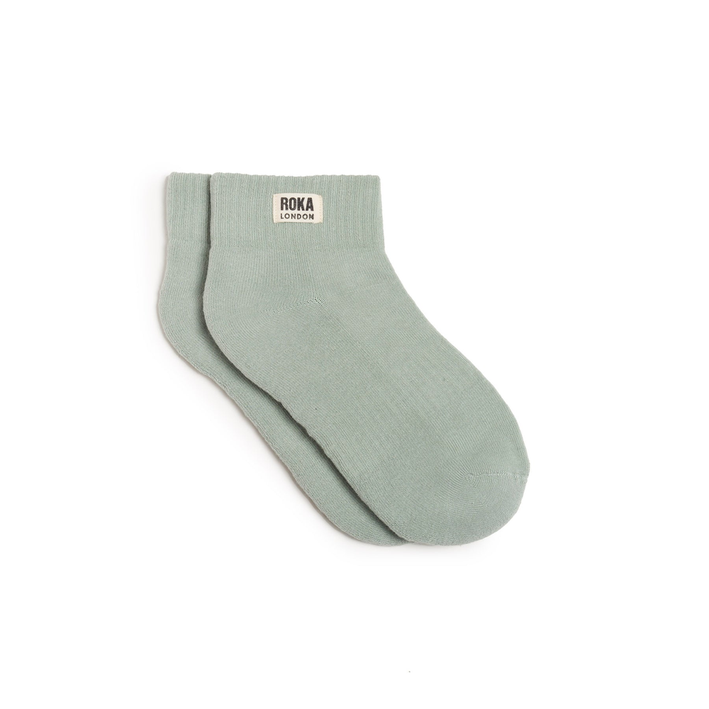Roka - Wembley Mist Crop Sock Womens Organic Cotton - Socks