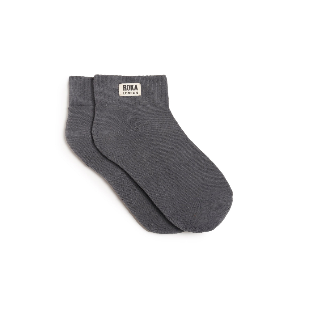Roka - Wembley Smoke Crop Sock Womens Organic Cotton - Socks
