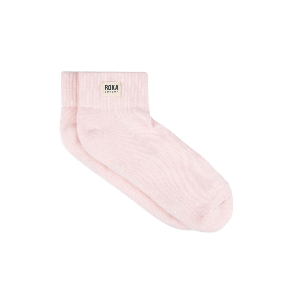 Roka - Wembley Transcendent Pink Crop Sock Womens Organic Cotton - Socks