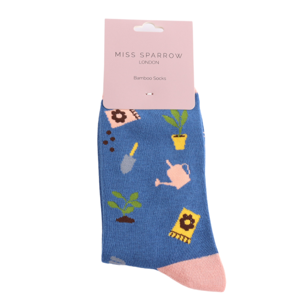 Miss Sparrow - In The Allotment - SKS468Denim - Socks