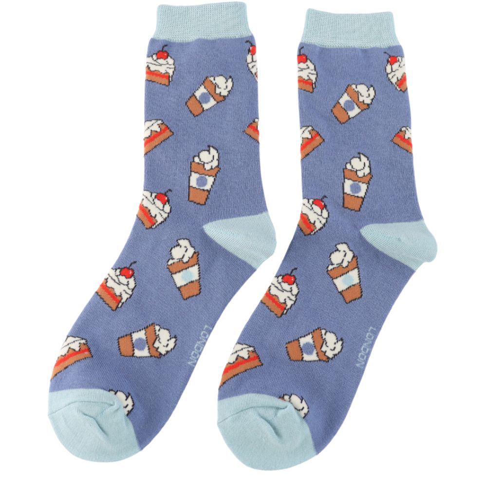 Miss Sparrow - Coffee & Cake - SKS512Denim - Socks
