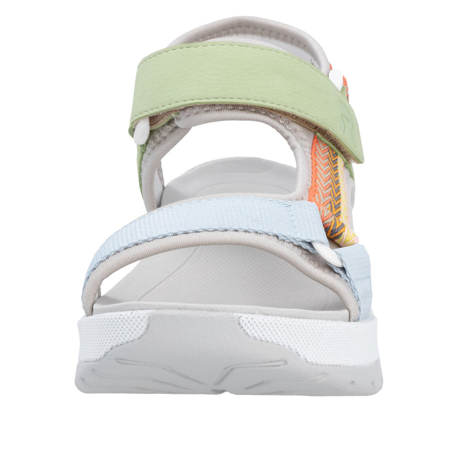 Rieker Sport - W3151-90 - Perlcloud/Ciel/Orange-Multi/Lightmint - Sandals