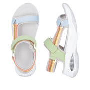 Rieker Sport - W3151-90 - Perlcloud/Ciel/Orange-Multi/Lightmint - Sandals