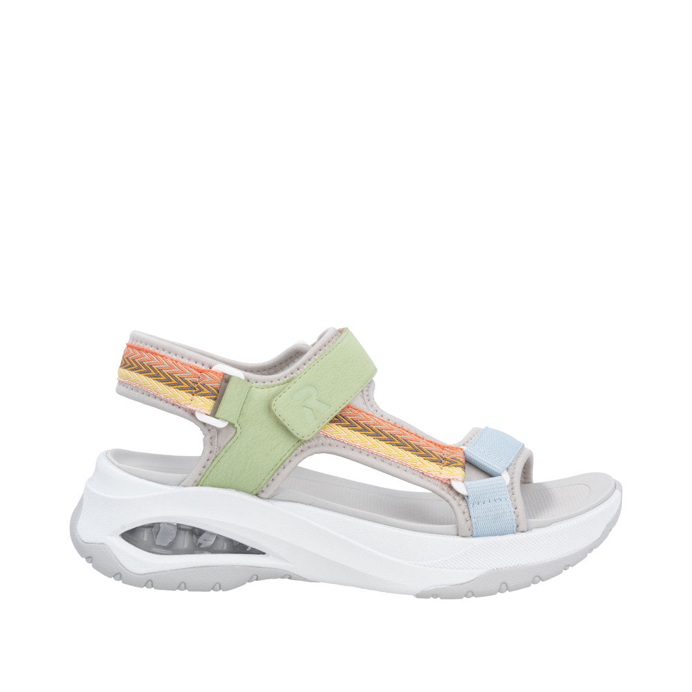 Rieker Sport - W3151-90 - Perlcloud/Ciel/Orange-Multi/Lightmint - Sandals