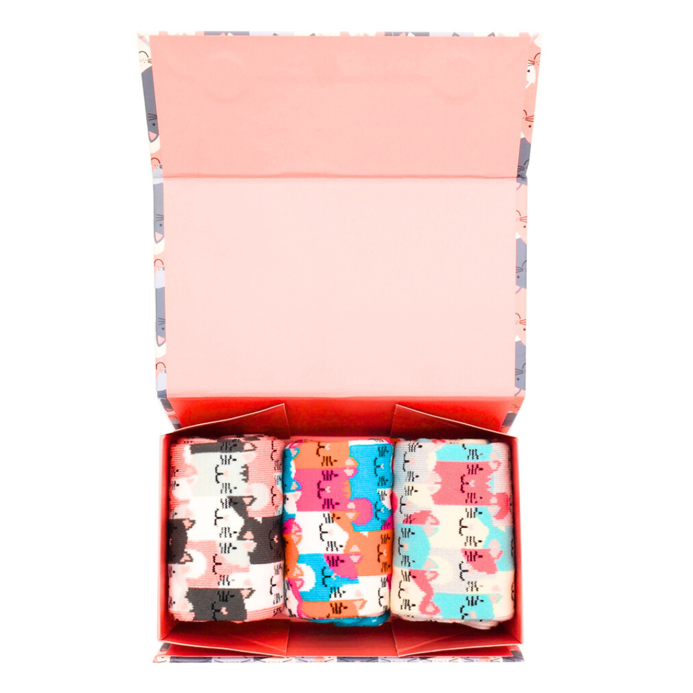 Miss Sparrow - Happy Cats Socks Box - Mixed - Socks
